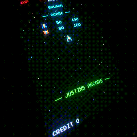 Galaga Arcade Game Over GIF