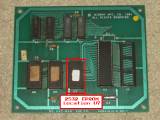 Ms. Pac-Man auxiliary board (annotated with 2532 EPROM location at U7).