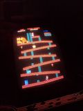 Donkey Kong running on the finished cabinet.