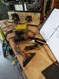 Wiring it all up on the workbench.